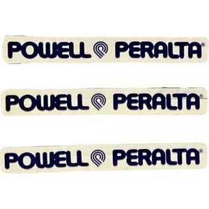 POWELL-PERALTA Long White/Purple - Pack of [3] - Skateboard Stickers